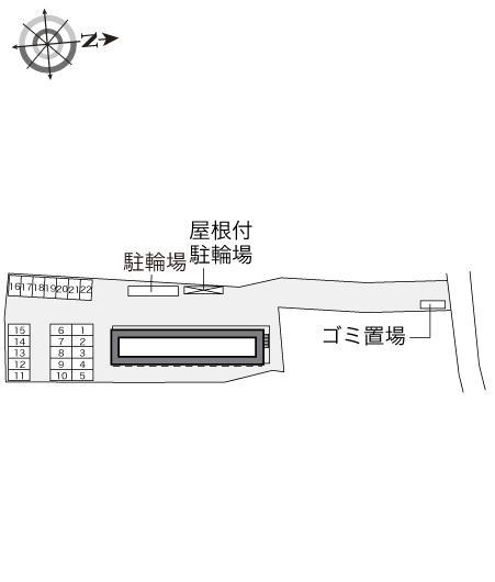 プラヌス木津(28976)の駐車配置図