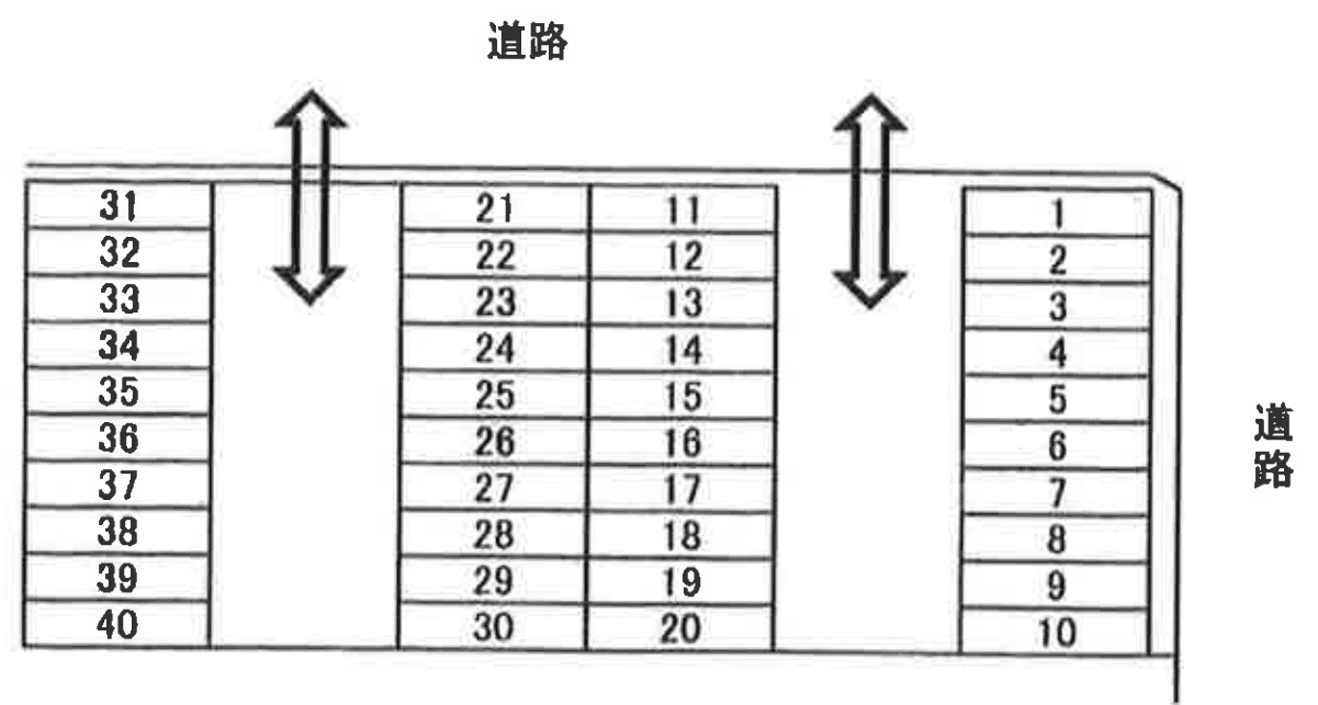 アベリアパーキングの駐車配置図