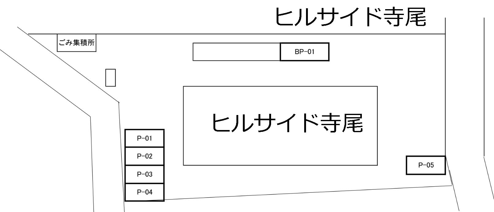 ヒルサイド寺尾の駐車配置図