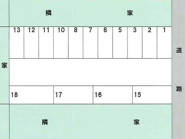 月極（平和町）駐車場の駐車配置図