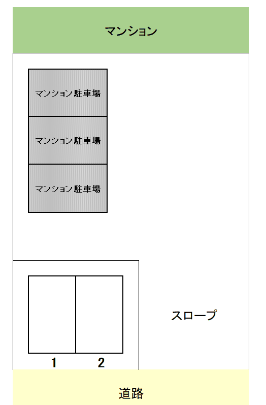 原第1駐車場の駐車配置図