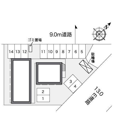 アドバンス０５(25897)の駐車配置図