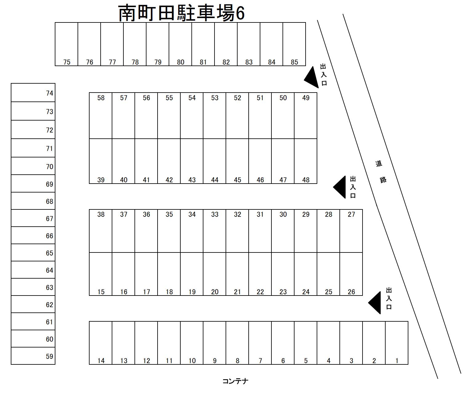 南町田駐車場6の駐車配置図