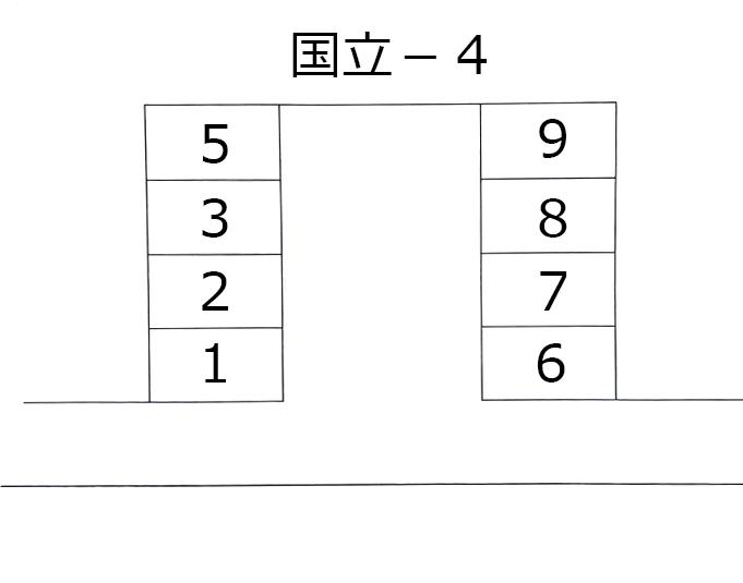 JA国立－４の駐車配置図