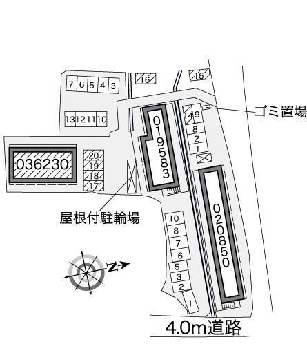 伏見Ⅲ(36230)の駐車配置図