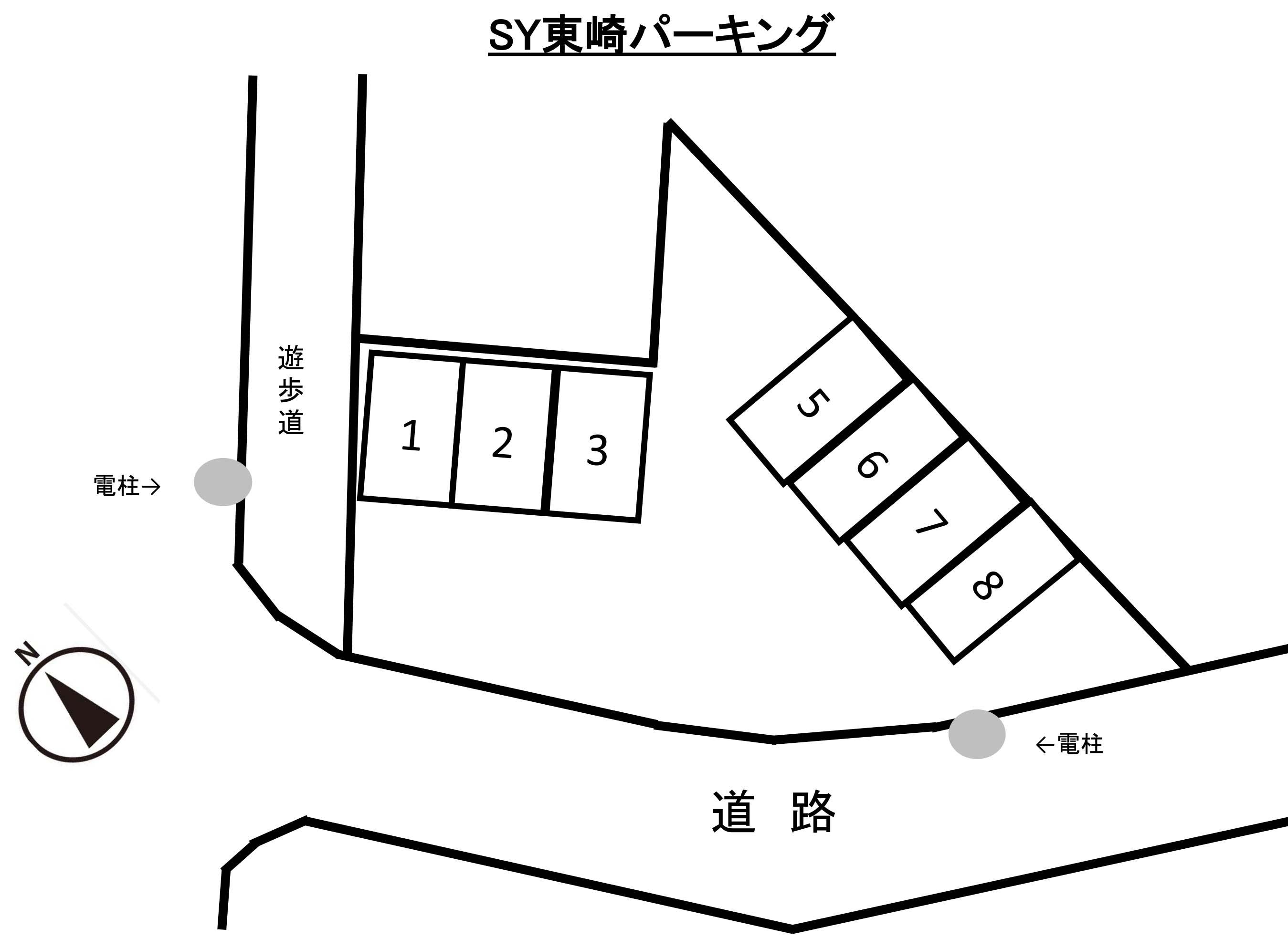 SY東崎パーキングの駐車配置図