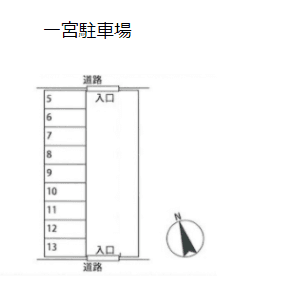 一宮駐車場の駐車配置図