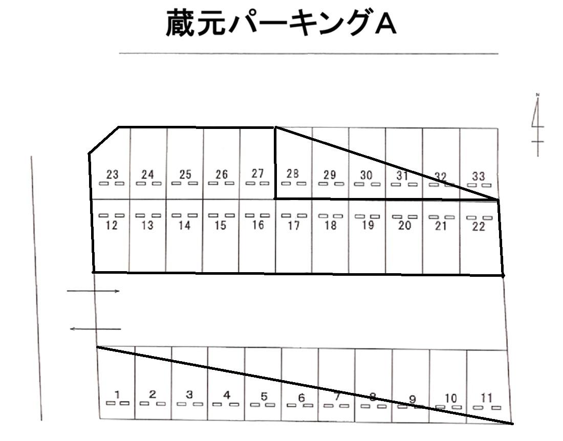 蔵元パーキングＡの駐車配置図