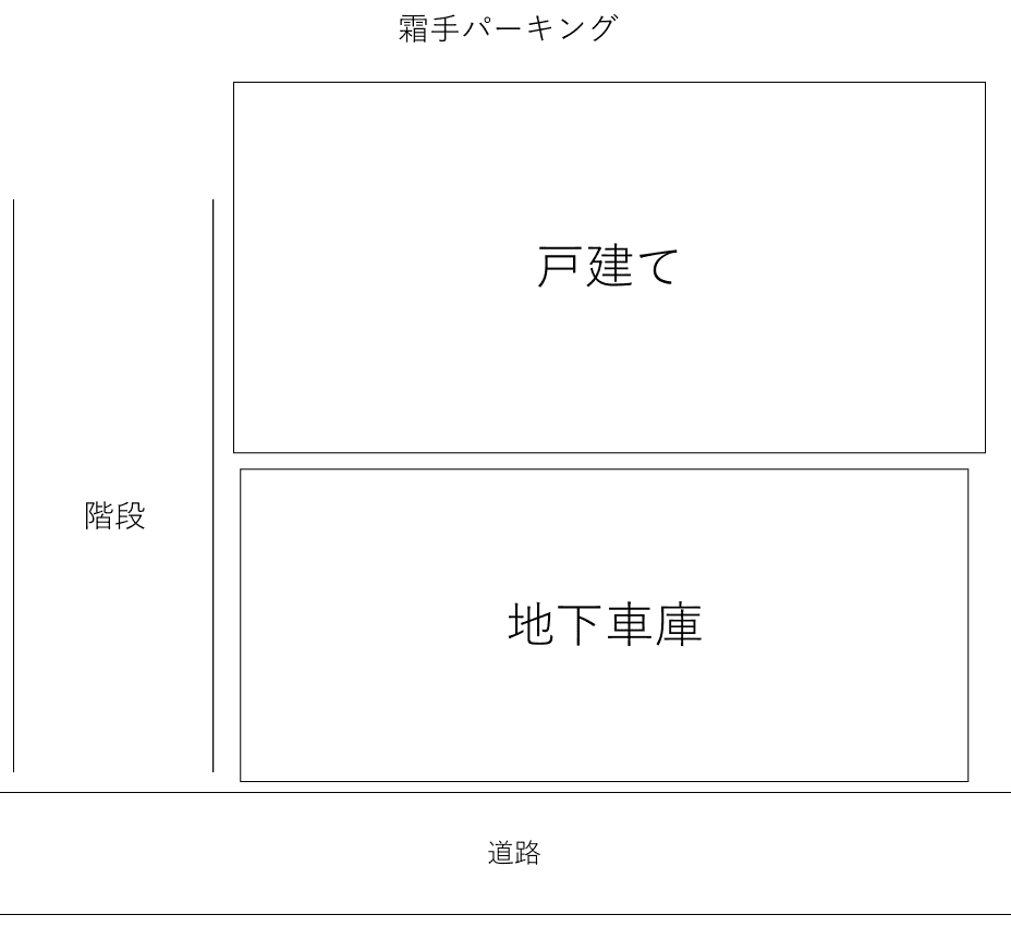 霜手パーキングの駐車配置図