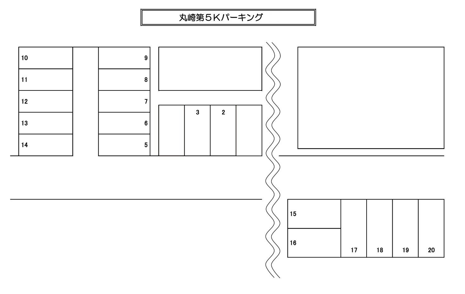 丸崎第5Ｋパーキングの駐車配置図
