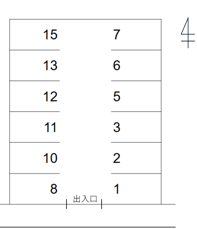 065大畑町１丁目の駐車配置図