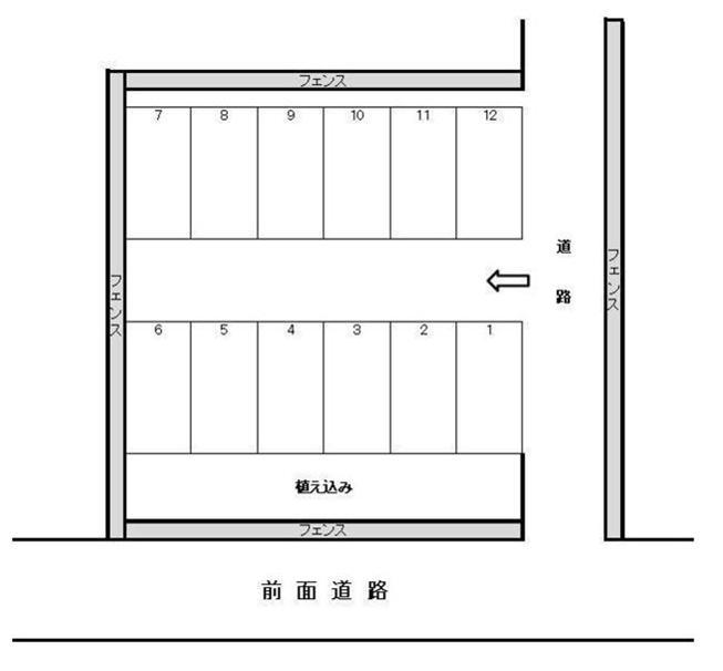 根本駐車場の駐車配置図