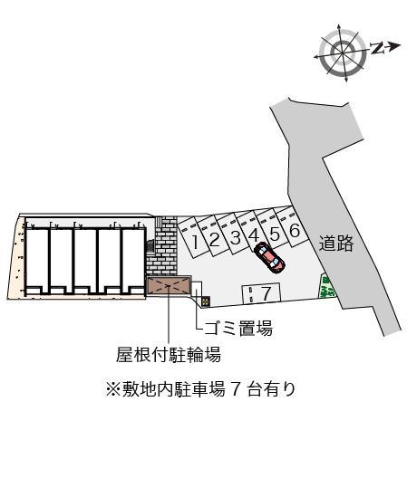 クレイノコンフォール綾部(56417)の駐車配置図
