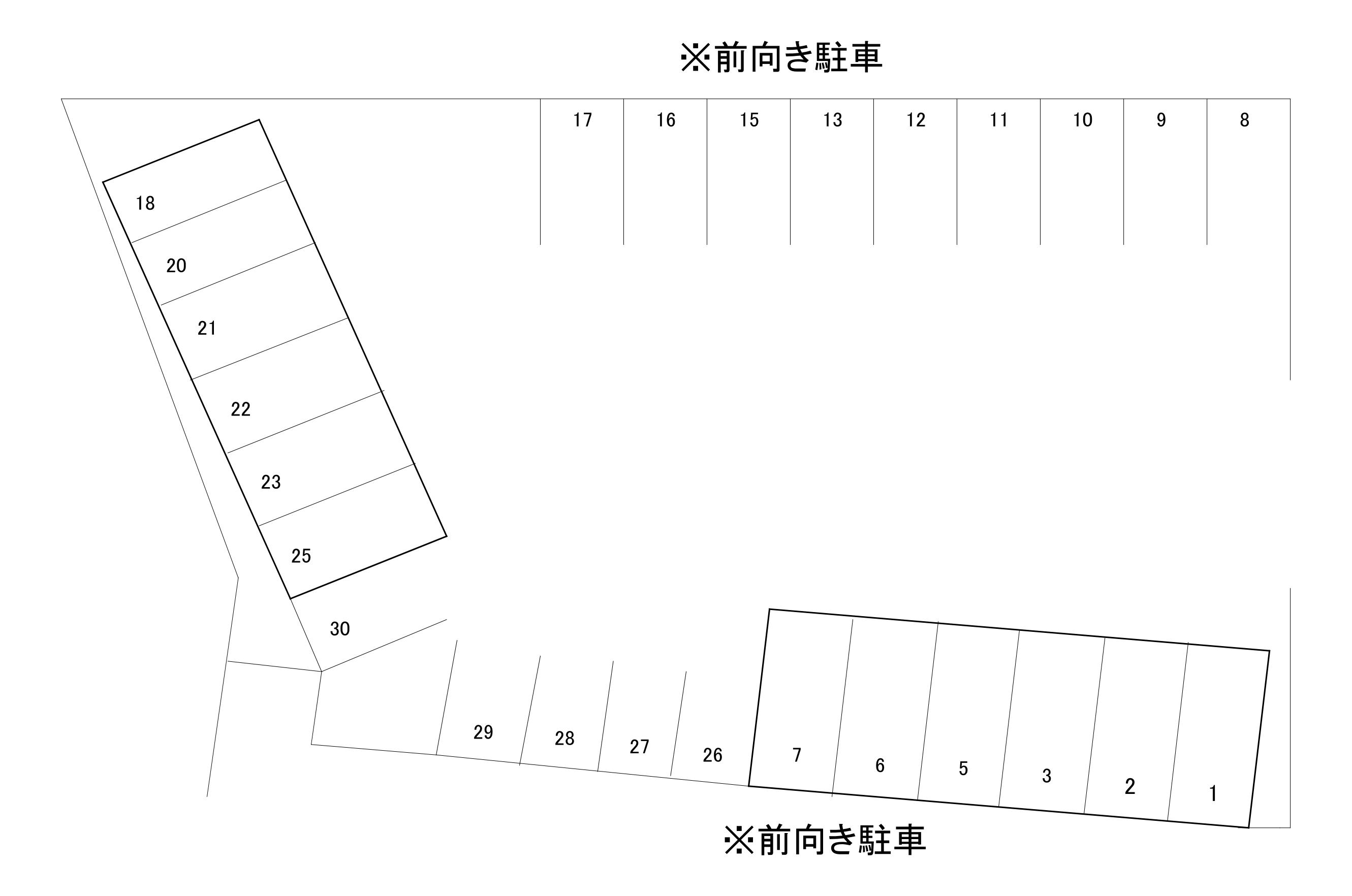 池田モータープールの駐車配置図