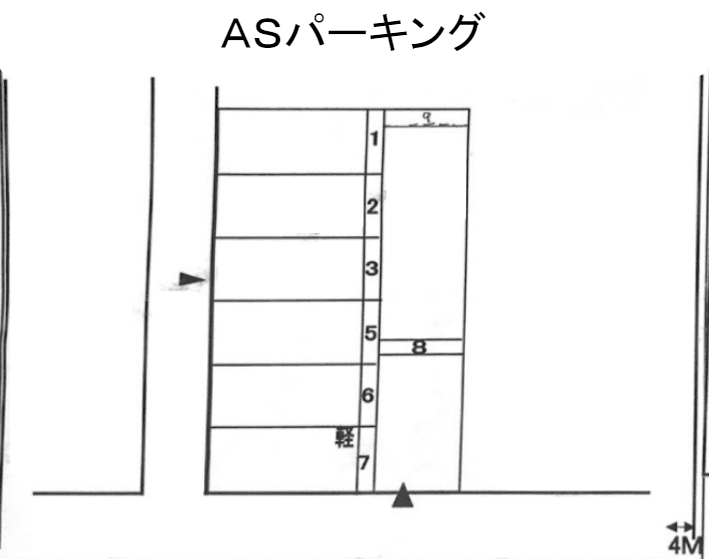 ＡＳパーキングの駐車配置図