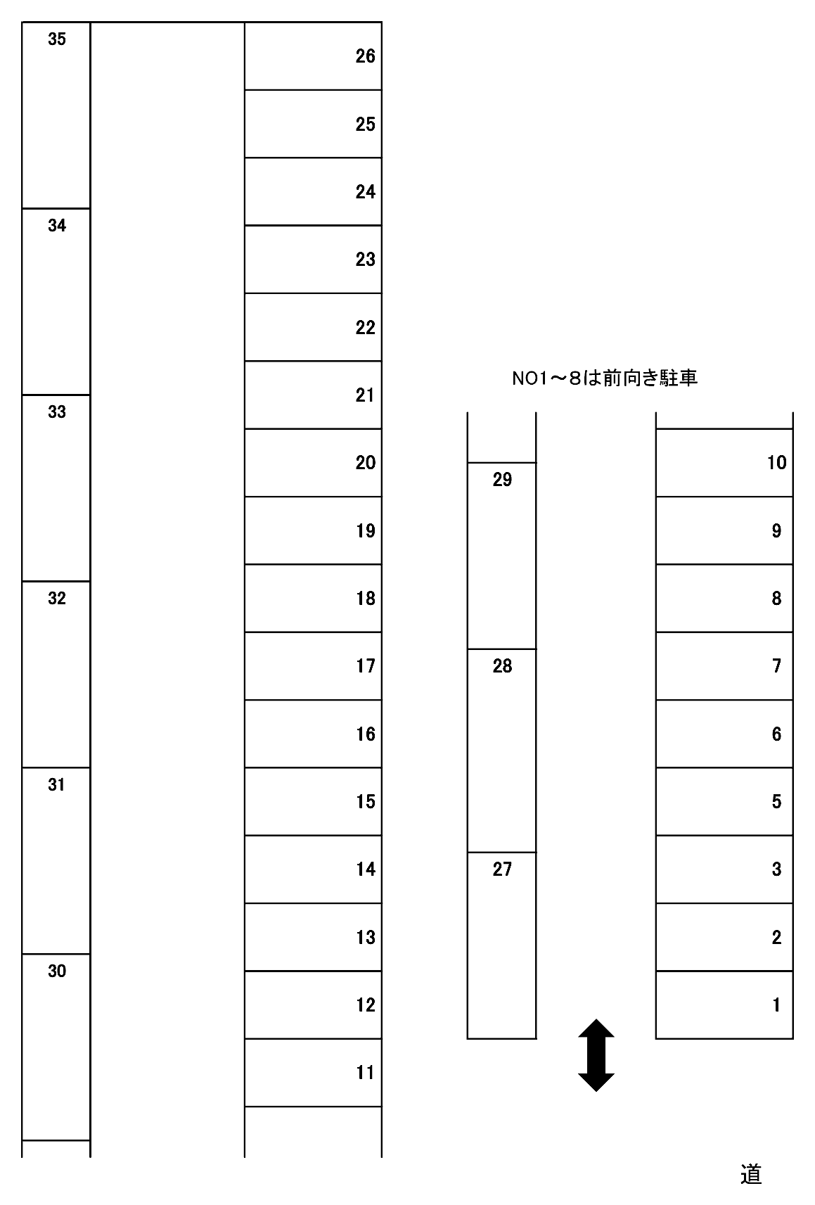 小川　駐車場の駐車配置図