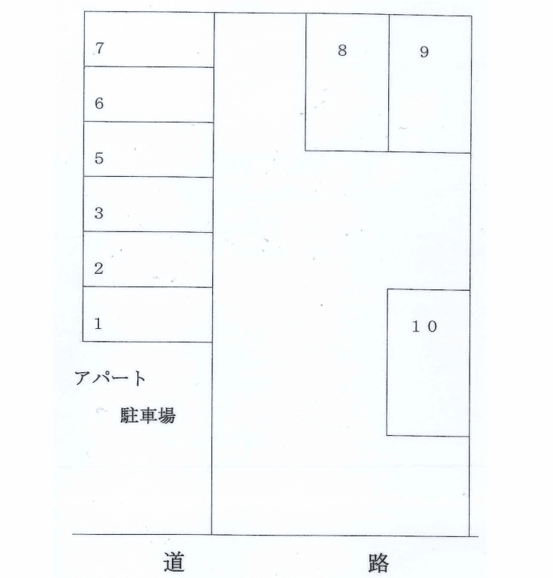 三田落合駐車場の駐車配置図