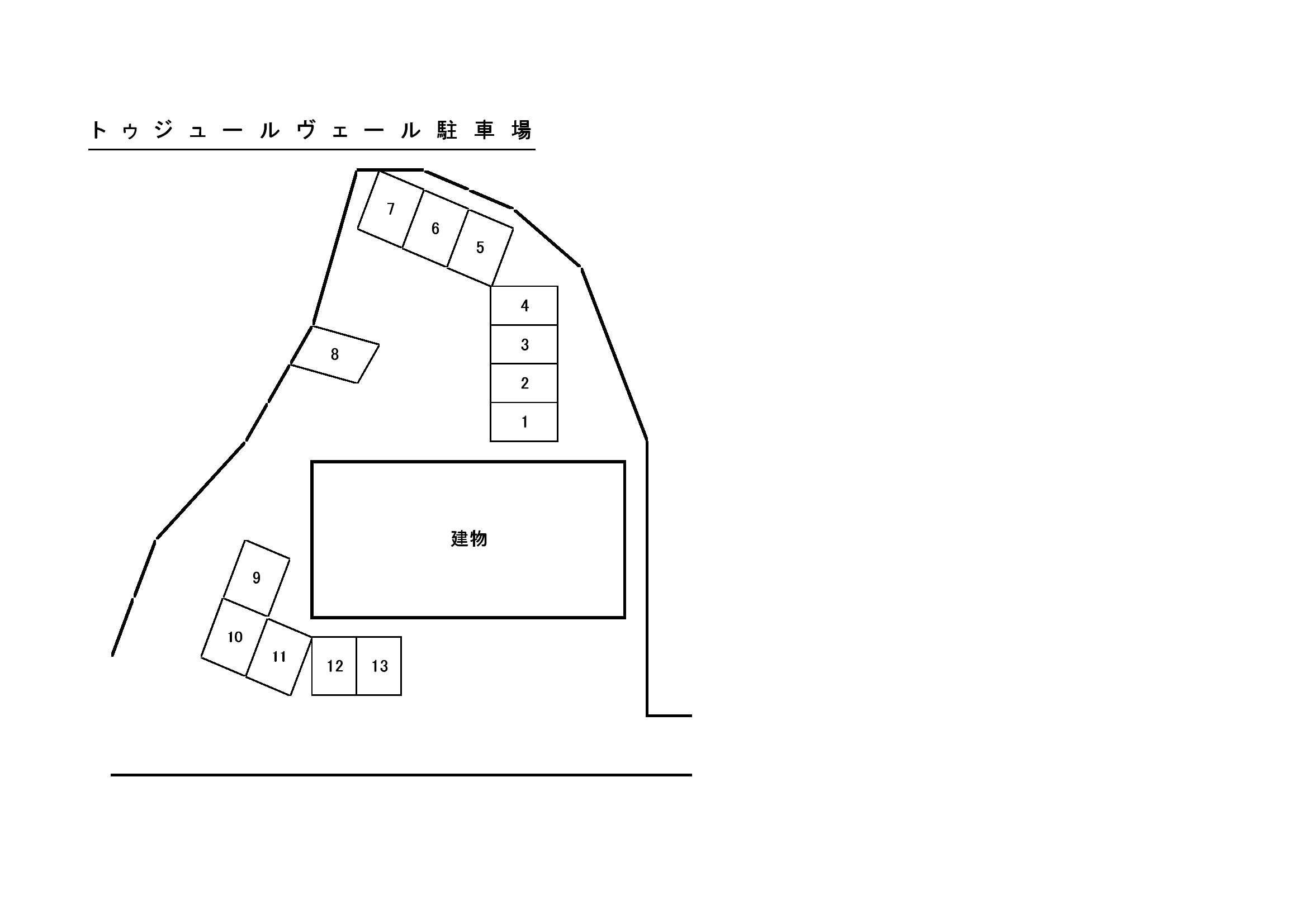 トゥジュールヴェール駐車場の駐車配置図