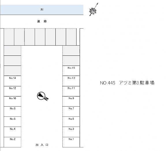 アヅミ第3駐車場の駐車配置図
