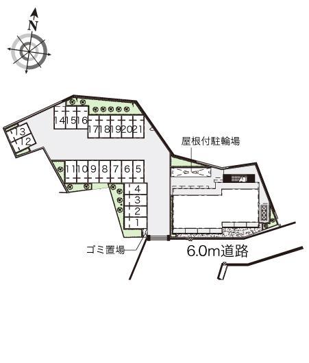 萬　壹番館(42061)の駐車配置図