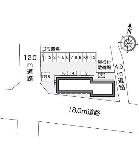 フローラ(27780)の駐車配置図