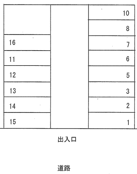 天神榎本駐車場の駐車配置図