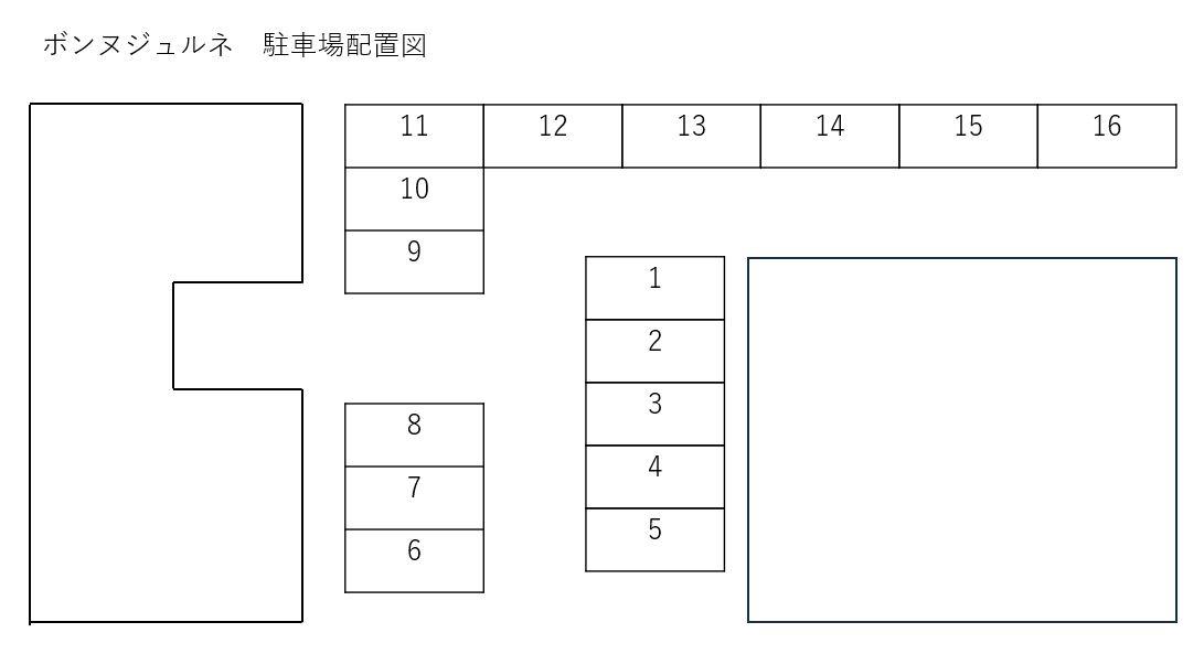 ボンヌジュルネの駐車配置図