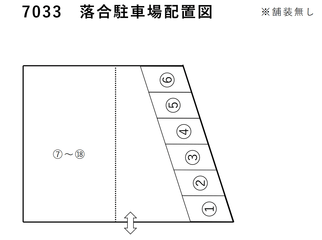落合駐車場の駐車配置図
