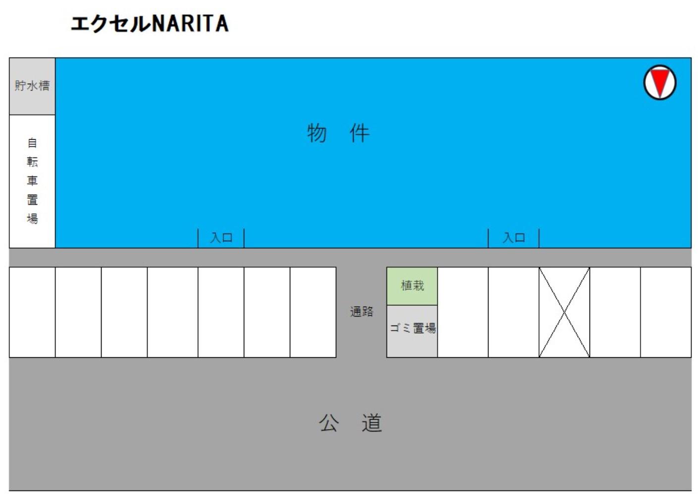 エクセルNARITAの駐車配置図
