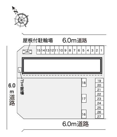 フィオーレ東城南(30414)の駐車配置図