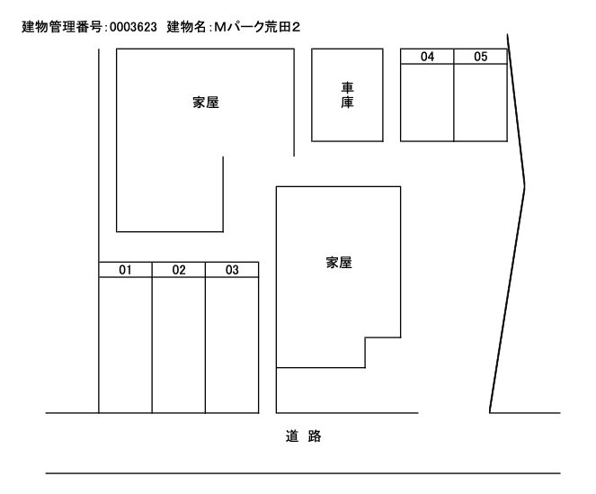 Ｍパーク荒田２の駐車配置図