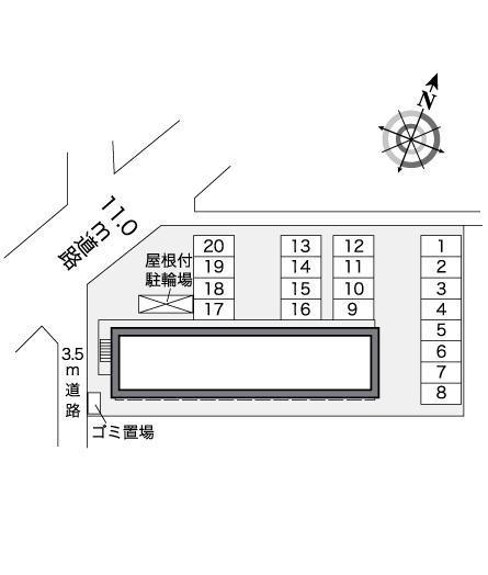 ヴェルドミール住吉(26212)の駐車配置図