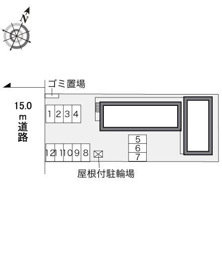 ハッサムＢ(33491)の駐車配置図