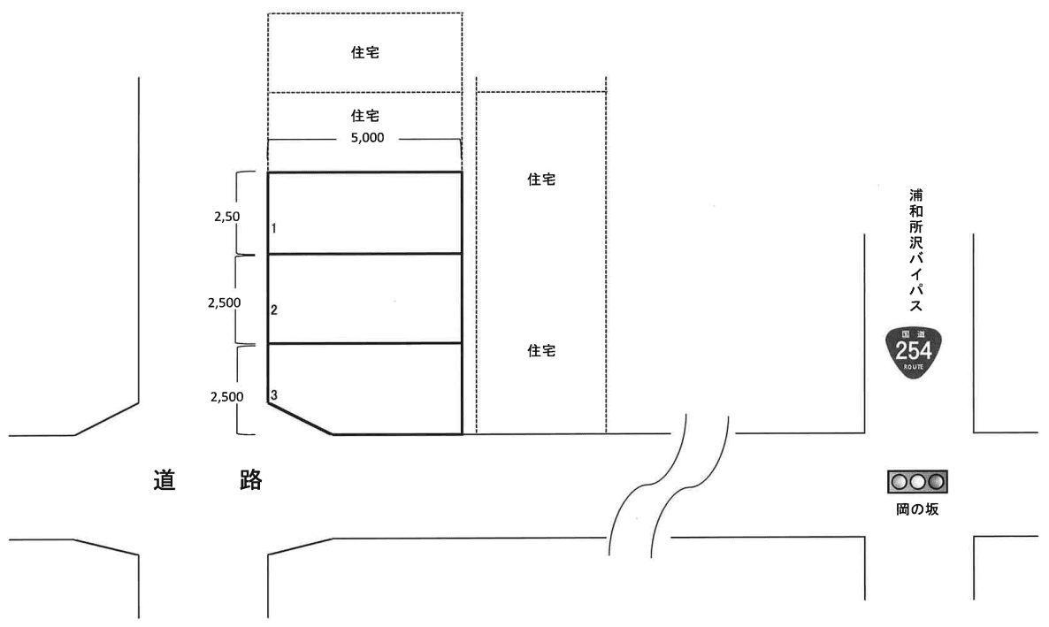 佐藤水谷東駐車場の駐車配置図