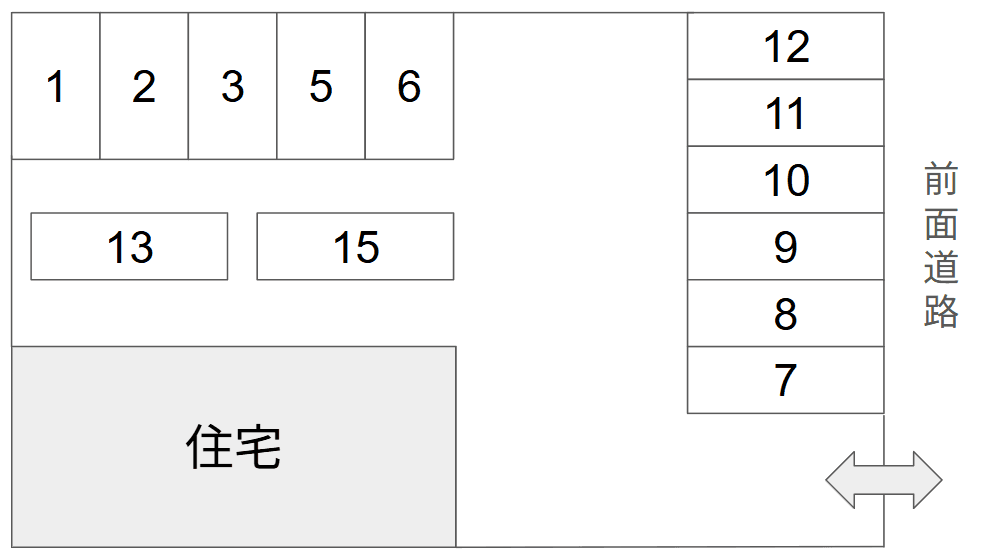 天神駐車場の駐車配置図