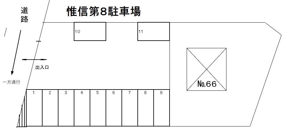 惟信第8駐車場の駐車配置図