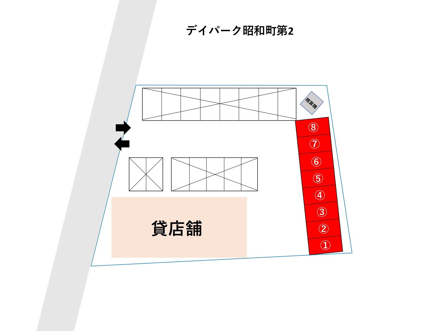 デイパーク昭和町第2の駐車配置図