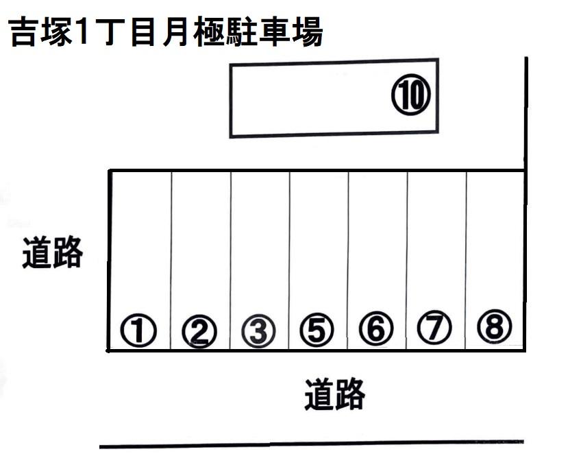 吉塚１丁目月極駐車場の駐車配置図