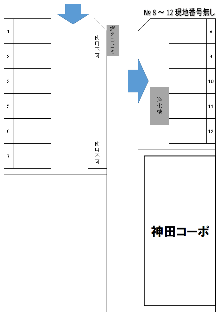 スサキ月極駐車場の駐車配置図