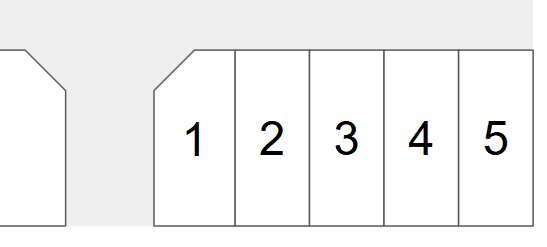 槌谷駐車場の駐車配置図