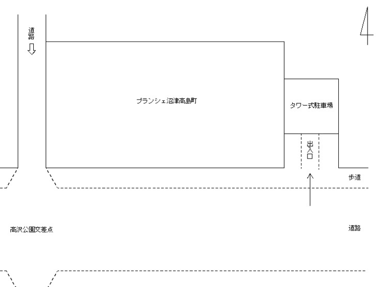 FKプランシェ沼津高島町駐車場の駐車配置図