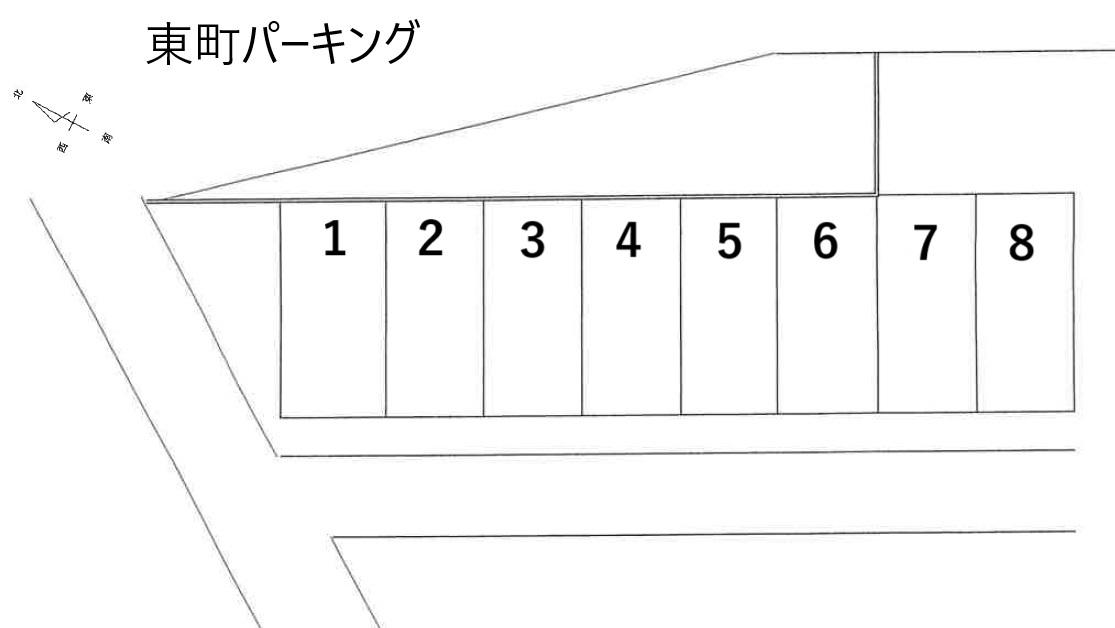 東町パーキングの駐車配置図