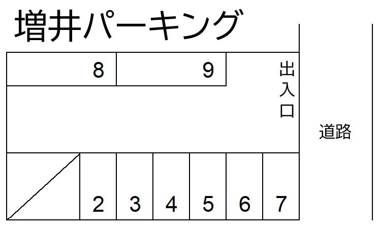 増井パーキングの駐車配置図