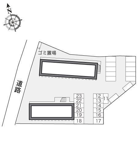 グリーンリーフ　Ｂ(18928)の駐車配置図