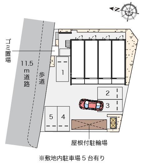 クレイノタウンコート　松江(57557)の駐車配置図