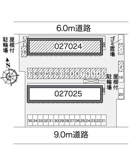 オーキッド１(27024)の駐車配置図