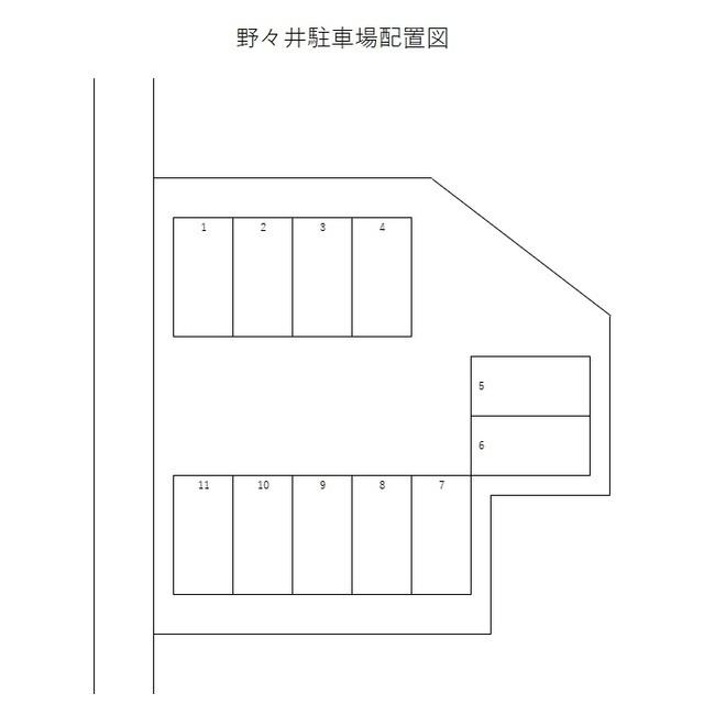 野々井駐車場の駐車配置図
