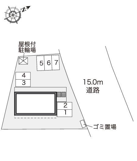 ボヌール若林(40665)の駐車配置図