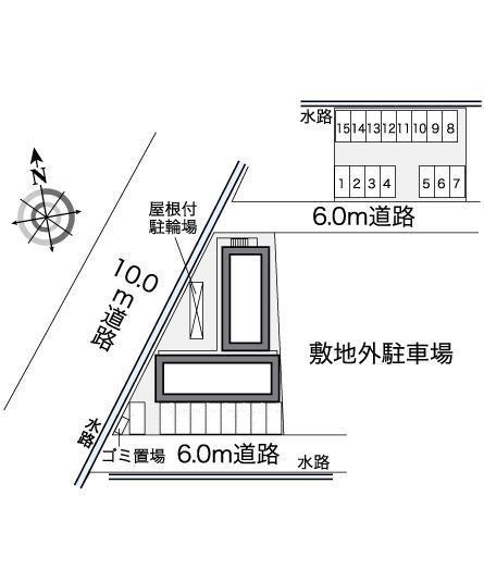 ＡＳＡＧＯＥ１７(26184)　敷地外駐車場の駐車配置図