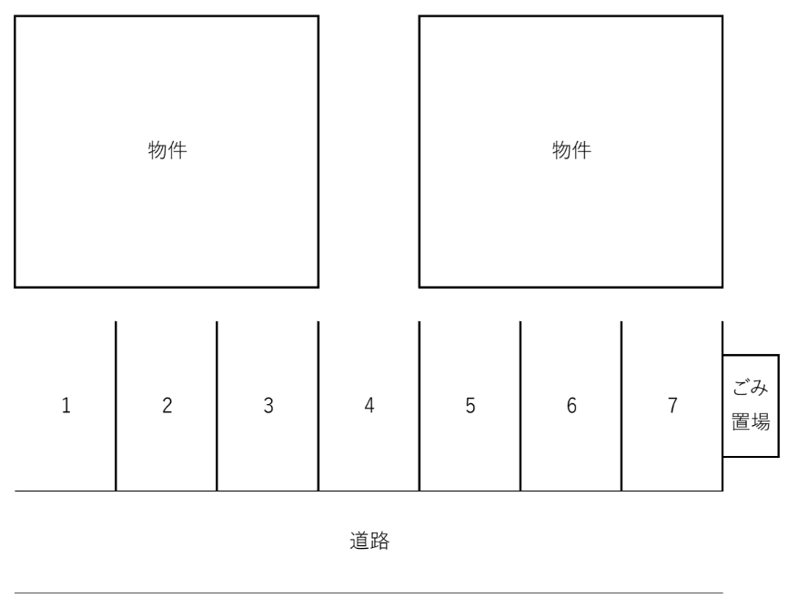 コーポシャルマンの駐車配置図